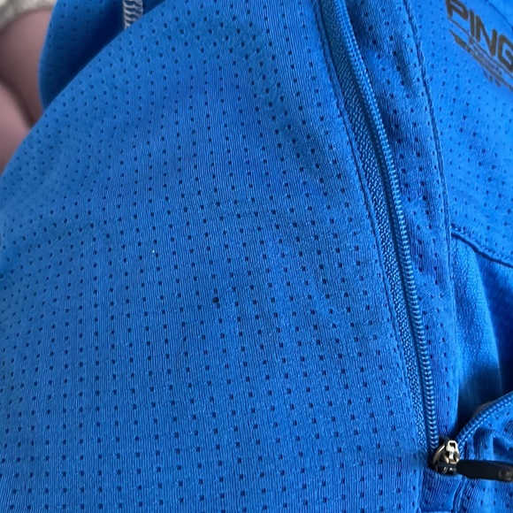 Mens Ping 1/4 Zip Chest Yoke Pullover - Picture 4 of 4